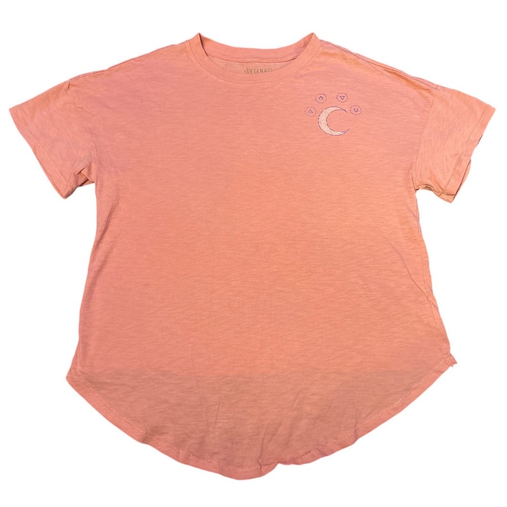 Shyanne Womens Peach Magic Hour Graphic Tee, Size M